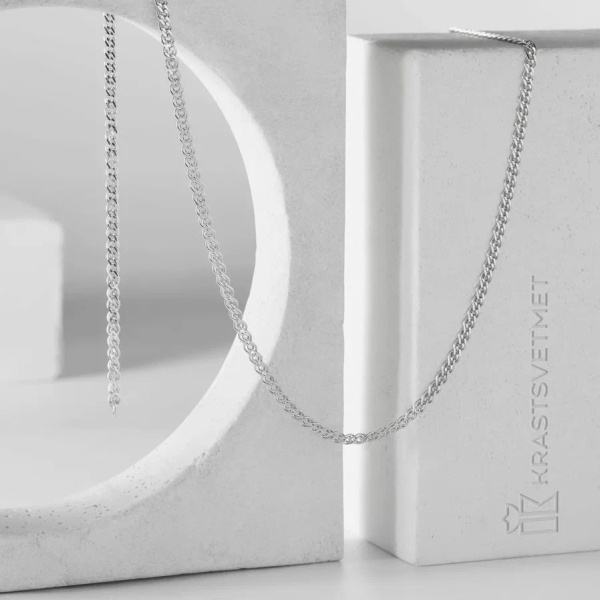 Цепь из серебра 925, плетение «Нонна»